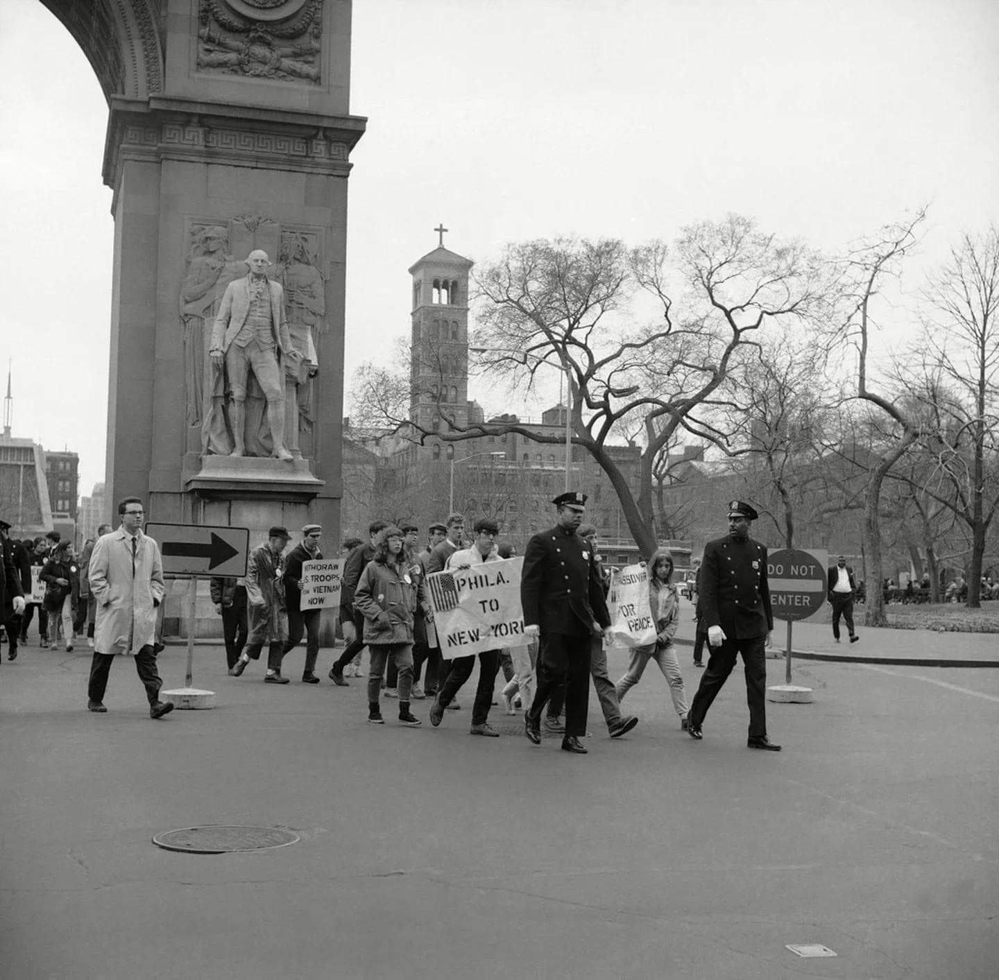 Vietnam Protest March From Washington Square Park to Bryant Park.