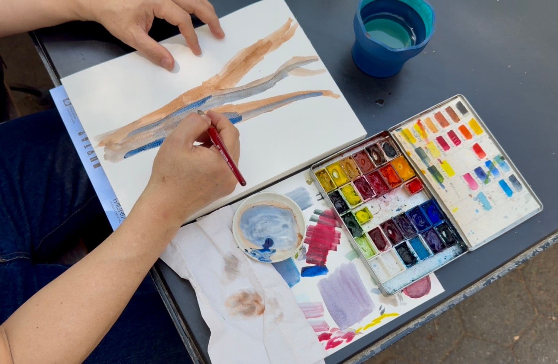 Making art in the park