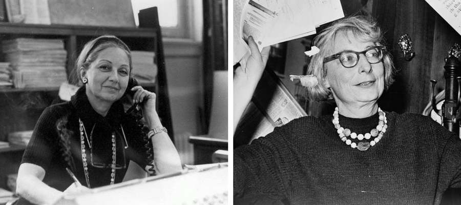 Shirley Hayes (L) and Jane Jacobs (R) courtesy of New York Preservation Archive Project. 