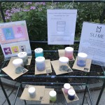 multiple jars of slime on display at the park