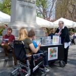 Greeter Martha interacting with a Park user