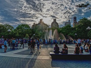 A photo of the Park's fountain, Malcolm's favorite shot from 2019