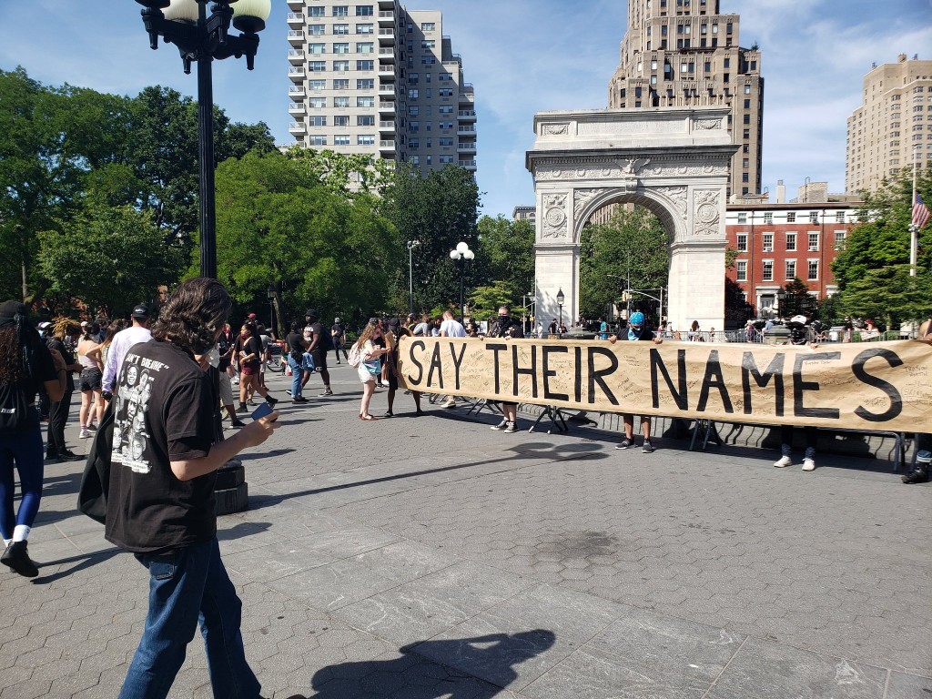 Black Lives Matter protesters in the Park, June 16 2020. Courtesy of @nyc_protests on twitter