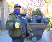 Park Worker DeAndre picking up trash