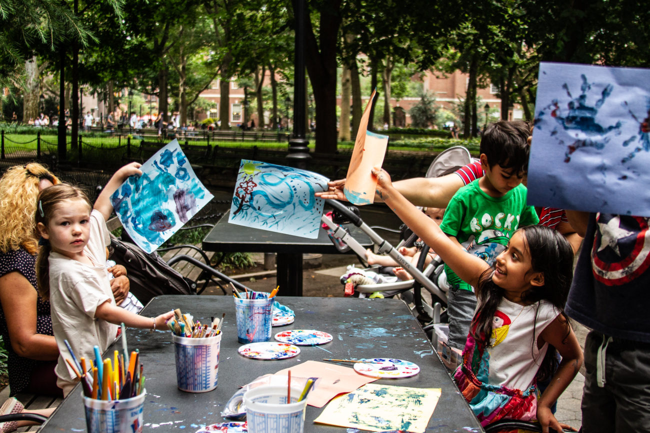kids get creative at Art in the Park
