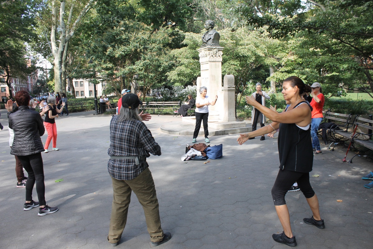 Tai Chi in Holley Plaza